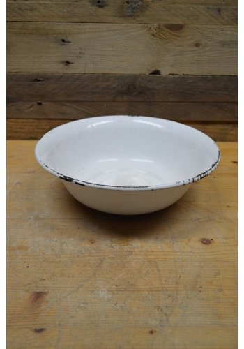 Witte emaille schaal 