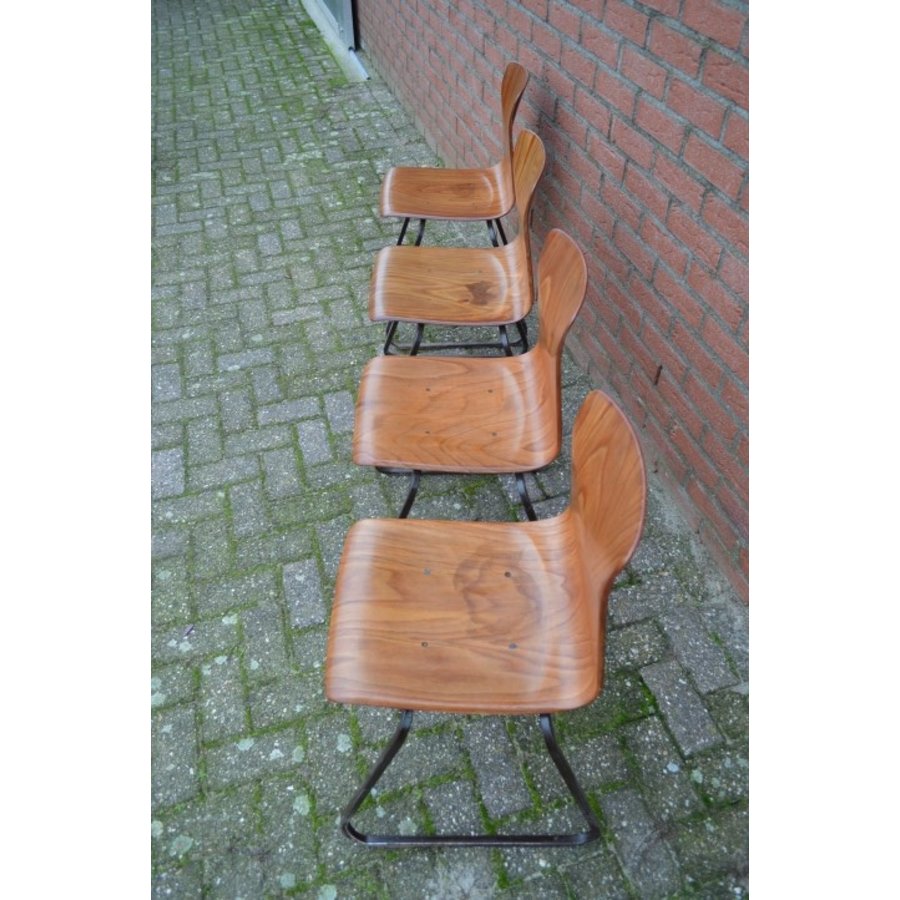 Retro kinderstoeltjes set van 4 stuks-3