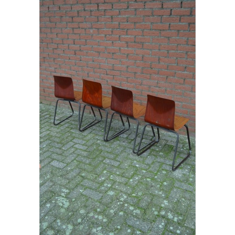 Retro kinderstoeltjes set van 4 stuks-6
