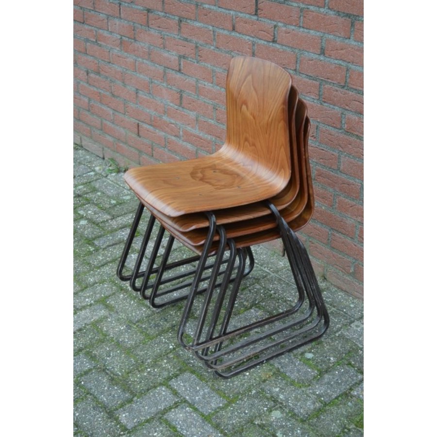 Retro kinderstoeltjes 4 stuks-7