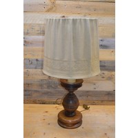 thumb-Houten schemerlamp met stoffen kap-1