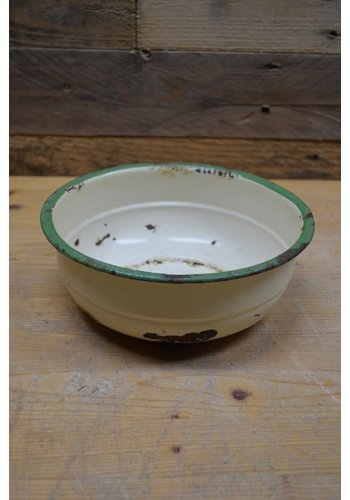 Emaille schaaltje creme 