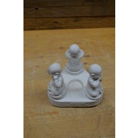 thumb-Betonnen beeld met drie boeddha’s – horen, zien en zwijgen – met waxinelichthouder-4