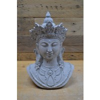 thumb-Gedetailleerde betonnen boeddha buste – in diverse kleuren voor huis of tuin-1