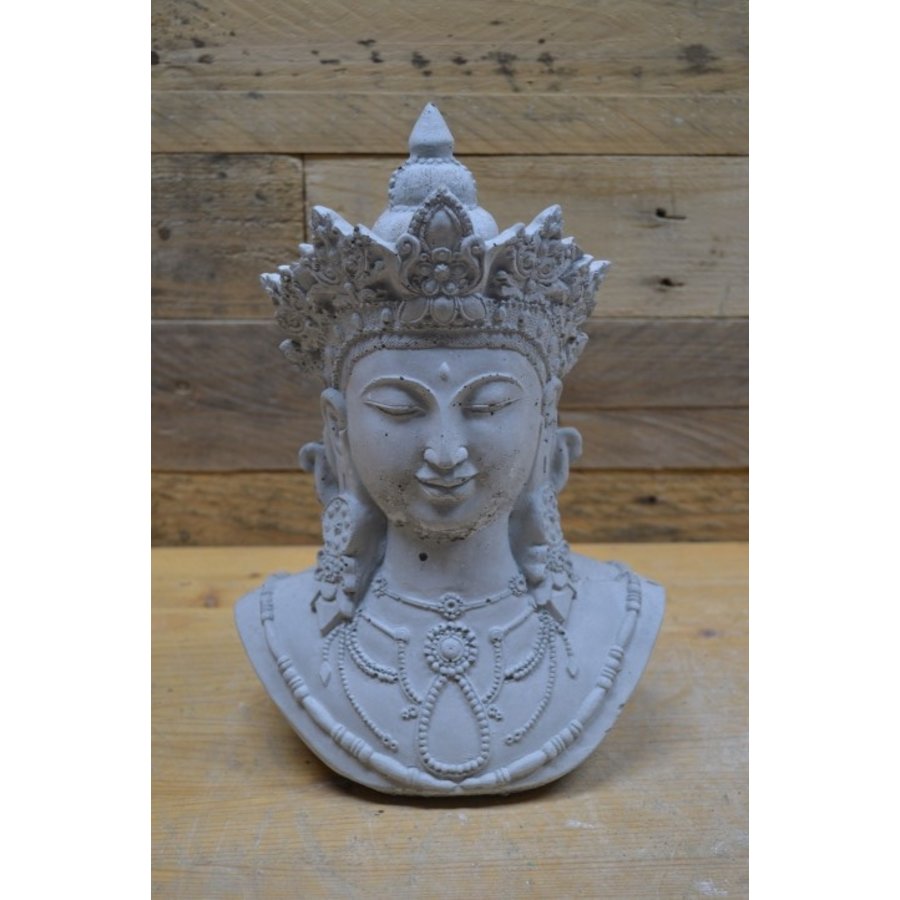 Gedetailleerde betonnen boeddha buste – in diverse kleuren voor huis of tuin-1