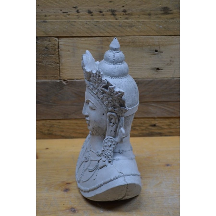 Gedetailleerde betonnen boeddha buste – in diverse kleuren voor huis of tuin-2