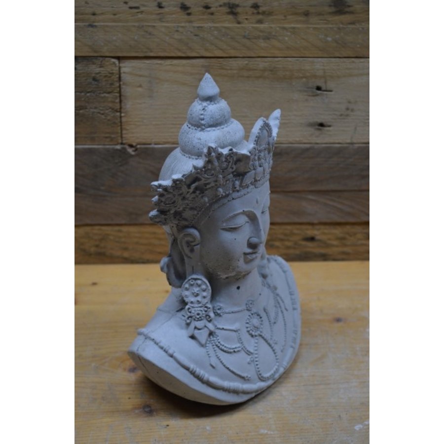 Gedetailleerde betonnen boeddha buste – in diverse kleuren voor huis of tuin-4