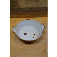 thumb-Vintage emaille gietijzeren pan zonder deksel-2