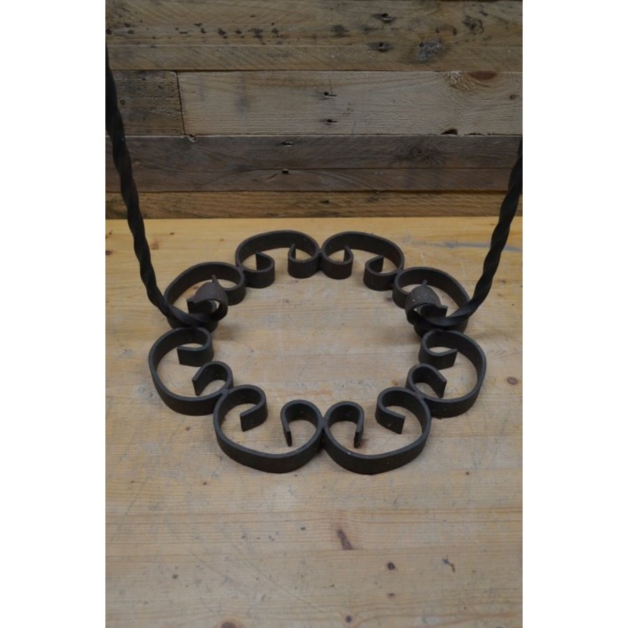 Smeedijzeren hanger voor kaars of plant-2