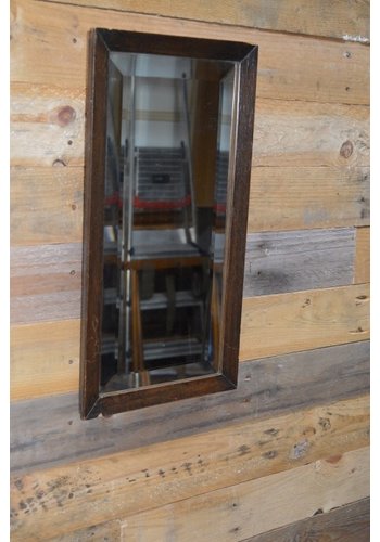 Oud eiken lijst met spiegel 