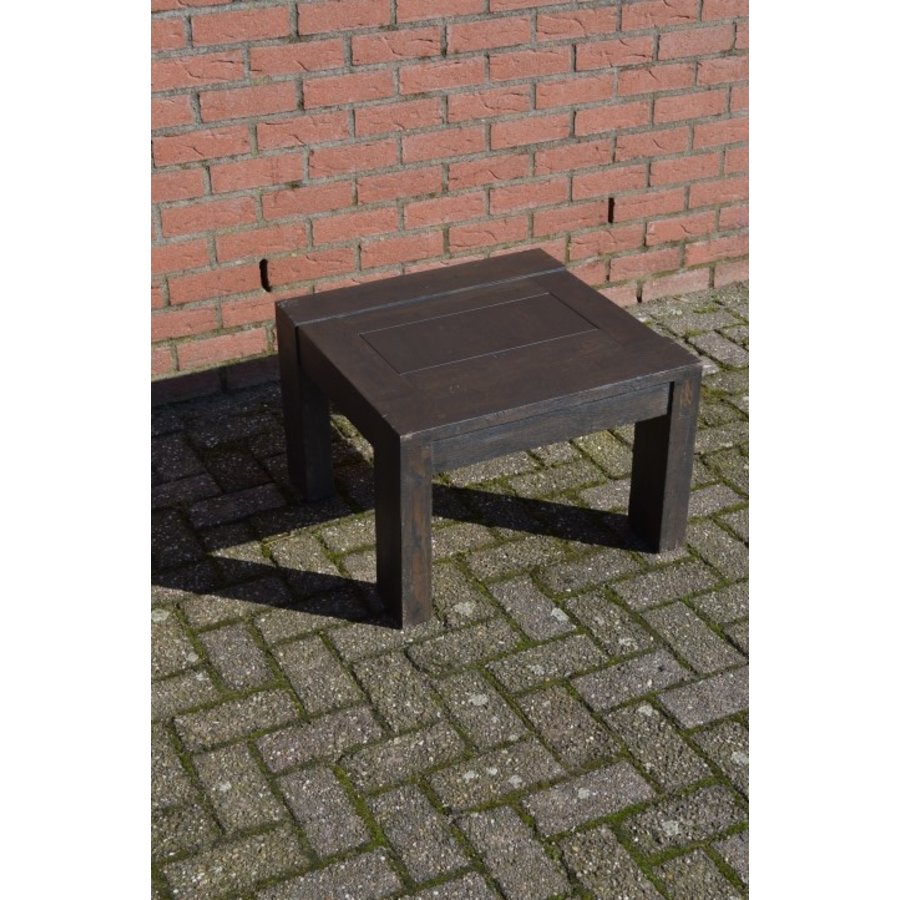 Vierkant massief eiken bijzettafeltje-1
