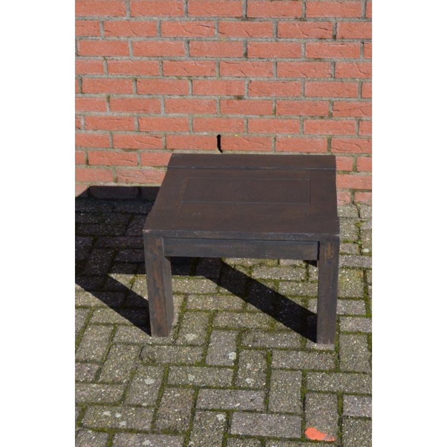 Massief eiken vierkant bijzettafeltje-2