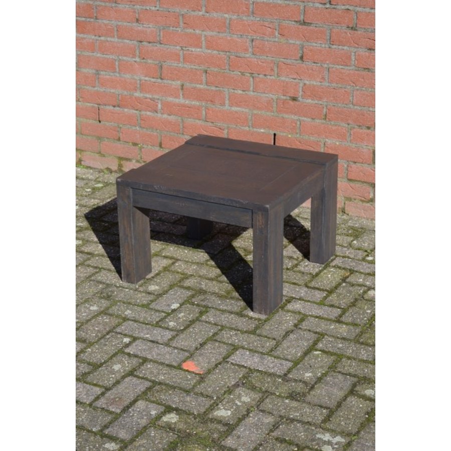 Massief eiken vierkant bijzettafeltje-3