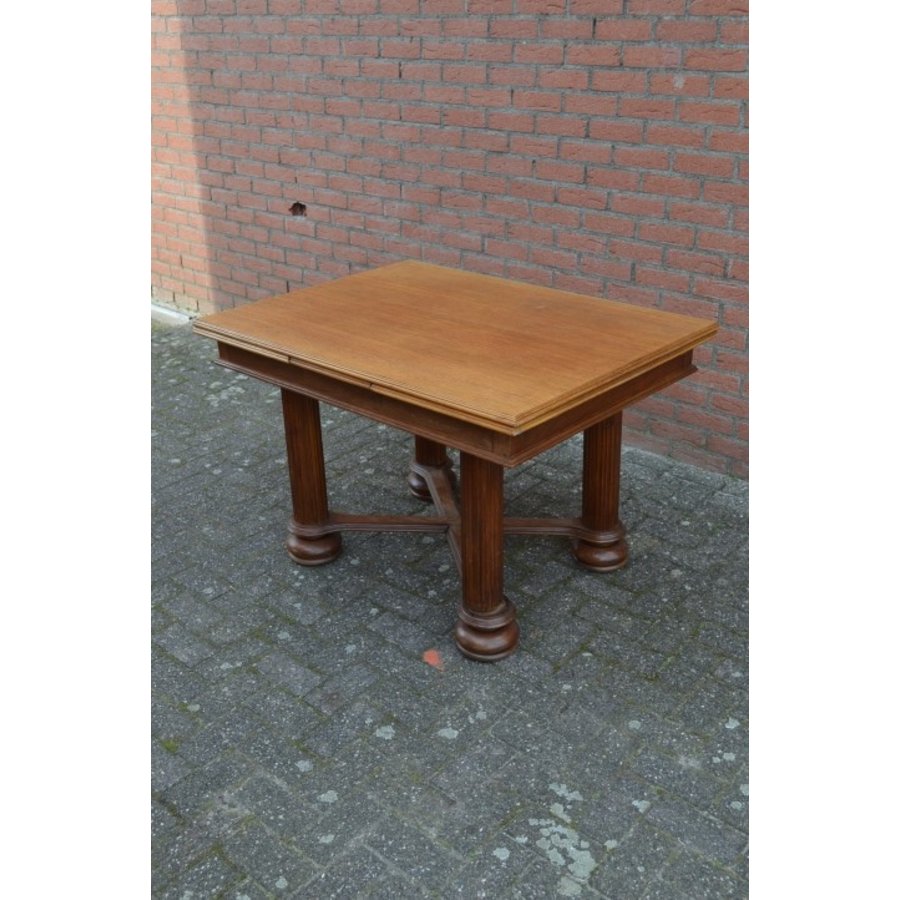 Rechthoekige uitschuifbare eettafel van eiken-2