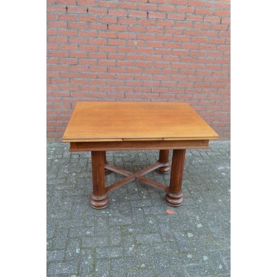 Rechthoekige uitschuifbare eettafel van eiken-3