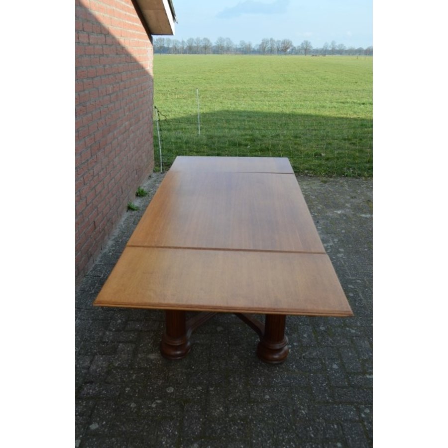 Rechthoekige uitschuifbare eettafel van eiken-4