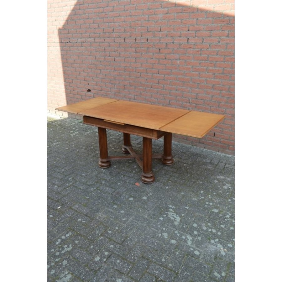 Rechthoekige uitschuifbare eettafel van eiken-5