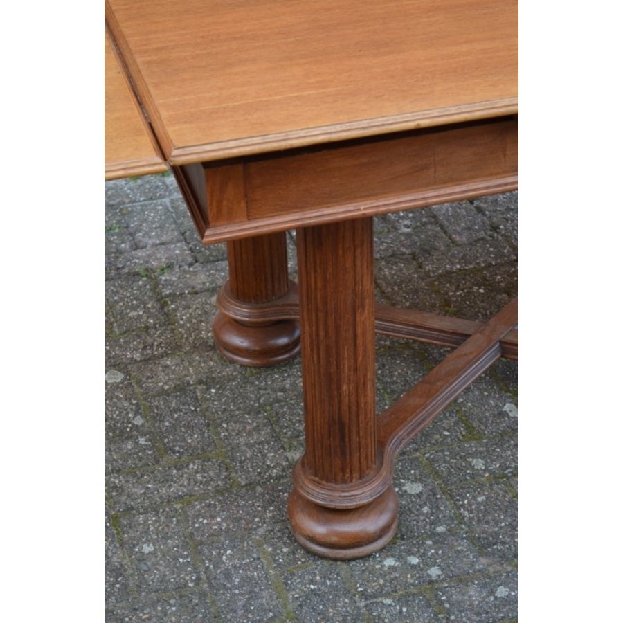 Rechthoekige uitschuifbare eettafel van eiken-6
