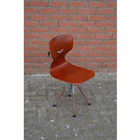 thumb-Retro kinder schoolstoeltje met rugleuning-1