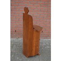 thumb-Antieke massief eiken kinderstoel met opbergruimte-6