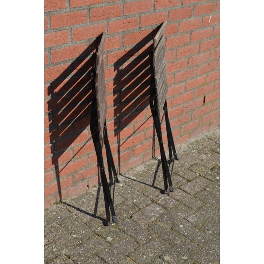 Zwart metalen bistrostoelen set van 2-5