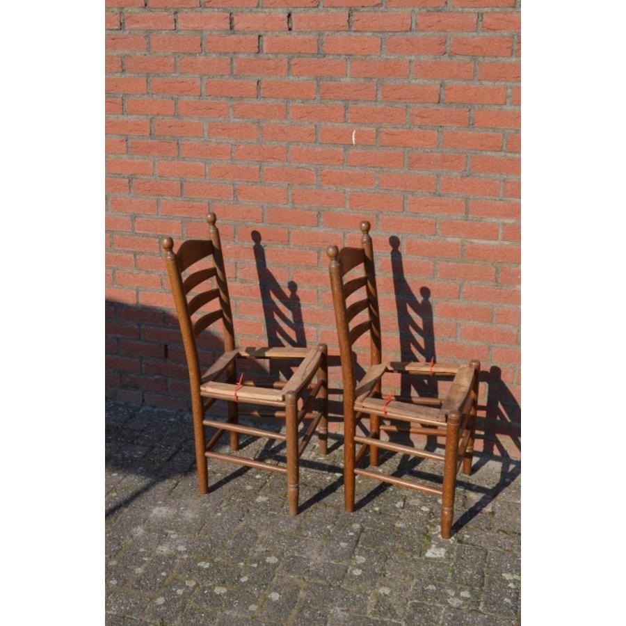 Set van 2 eiken knopstoel frames-4