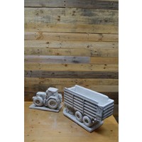 thumb-Betonnen set met trekker en opraapwagen – decoratief en als bloembak te gebruiken-3