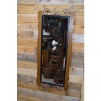 thumb-Grote wandspiegel met eikenhouten en metalen lijst-2
