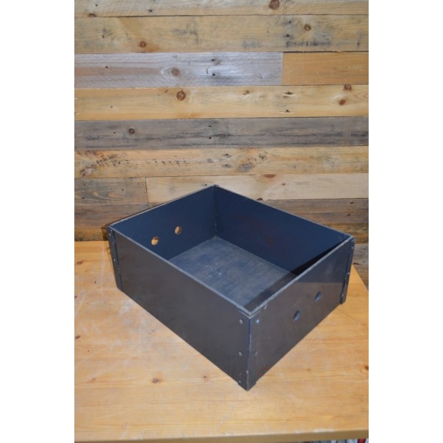 Zelfgemaakt houten opbergkistje blauw-1