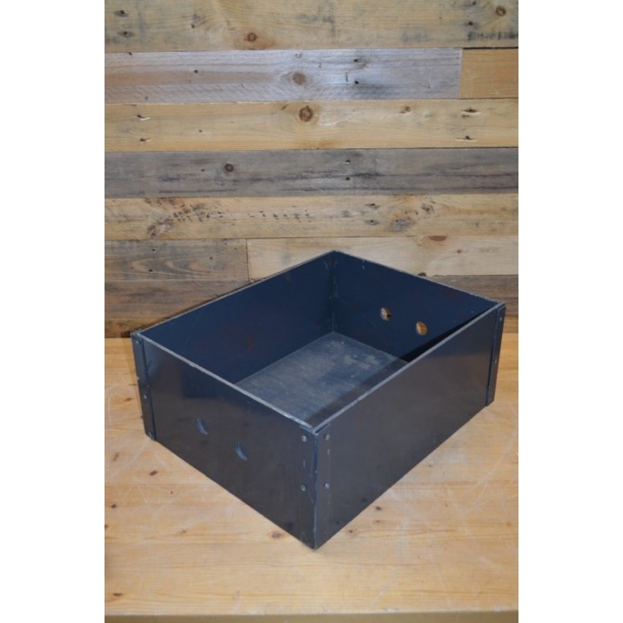 Zelfgemaakt houten opbergkistje blauw-3