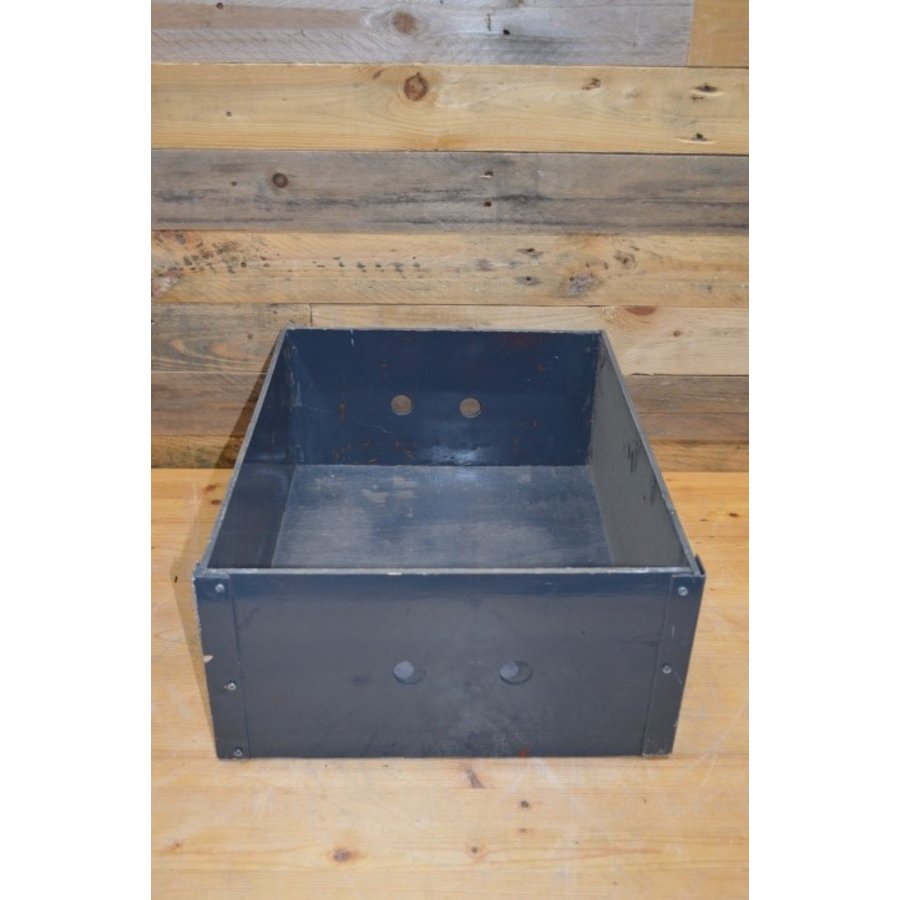 Zelfgemaakt houten opbergkistje blauw-4