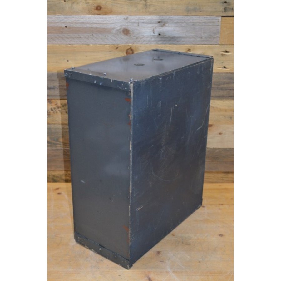 Zelfgemaakt houten opbergkistje blauw-5