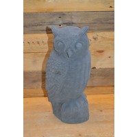 thumb-Gedetailleerde Oehoe uil van beton – tuindecoratie in kleur naar wens-1