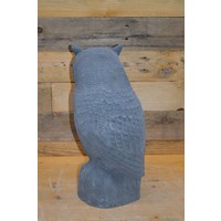 thumb-Gedetailleerde Oehoe uil van beton – tuindecoratie in kleur naar wens-4
