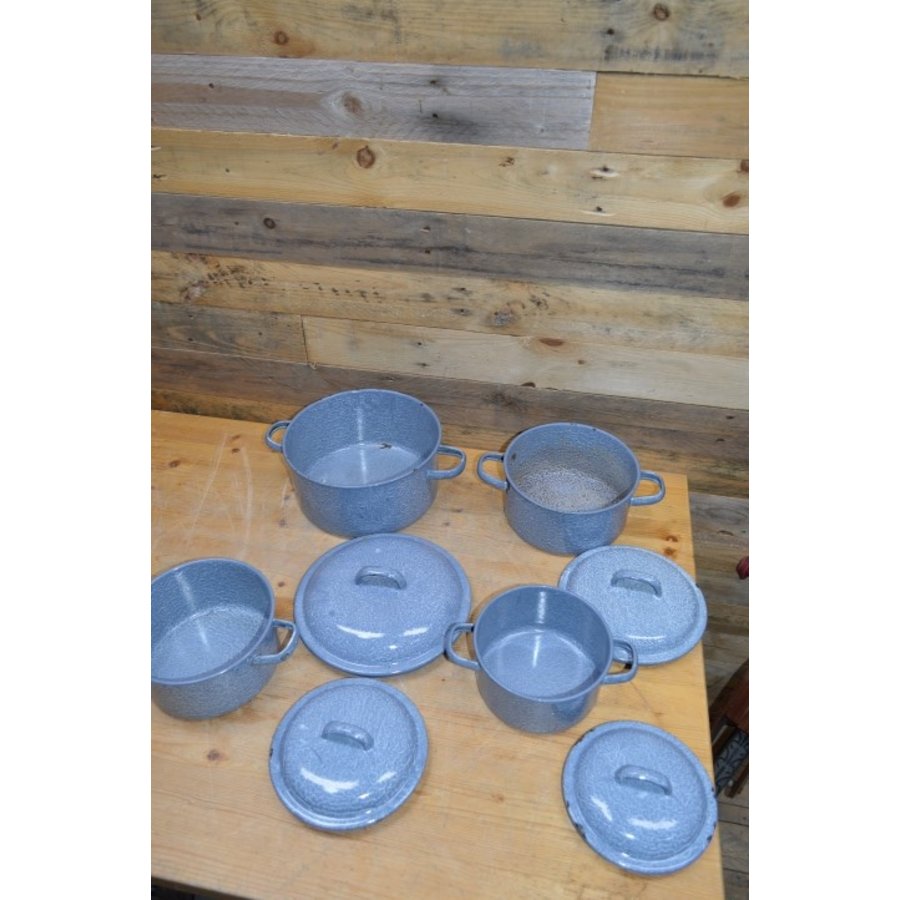 Emaille pannen set 4 stuks-8