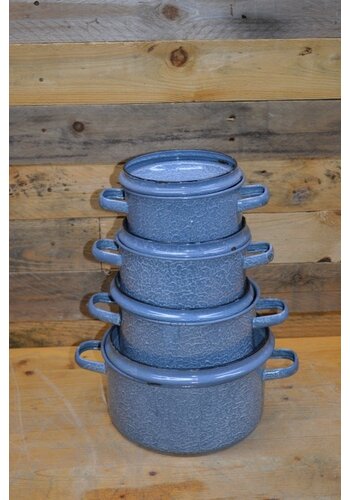 Emaille pannen set 4 stuks 
