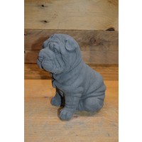 thumb-Lieve zittende Shar-Pei van beton – tuinbeeld of cadeautje voor jong en oud-2