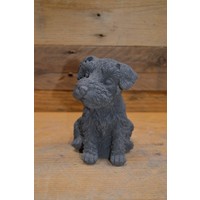 thumb-Zittende Schnauzer van beton – decoratief tuinbeeld of voor binnen-2