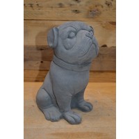 thumb-Kleine zittende Buldog van beton – decoratief beeldje of cadeautje-1