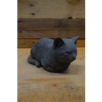 thumb-Schattig slapend katje van beton – beeldje voor binnen of buiten-1