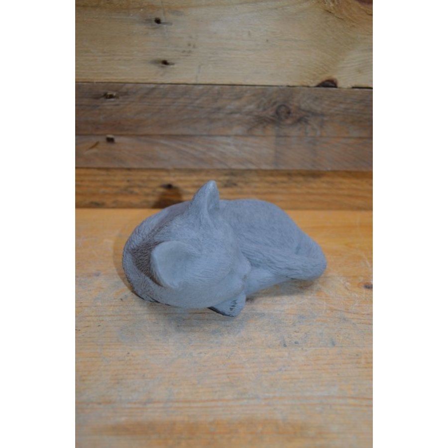 Schattige slapende kat van beton – compact beeld voor binnen of tuin-5