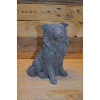 thumb-Zittende Border Collie van beton – vrolijk hondenbeeldje voor huis en tuin-1