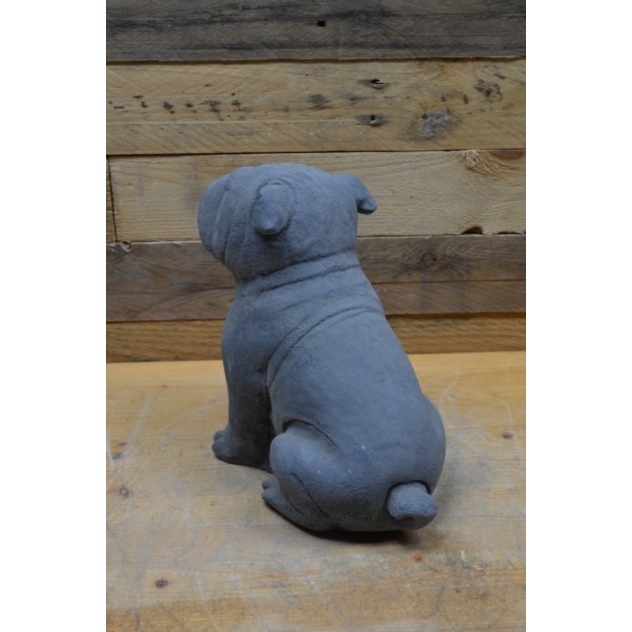 Kleine Bulldog van beton – sfeervol hondenbeeldje voor tuin en interieur-4