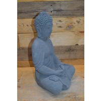 thumb-Shiva Boeddha van beton in gebed – oosterse decoratie voor huis en tuin-2