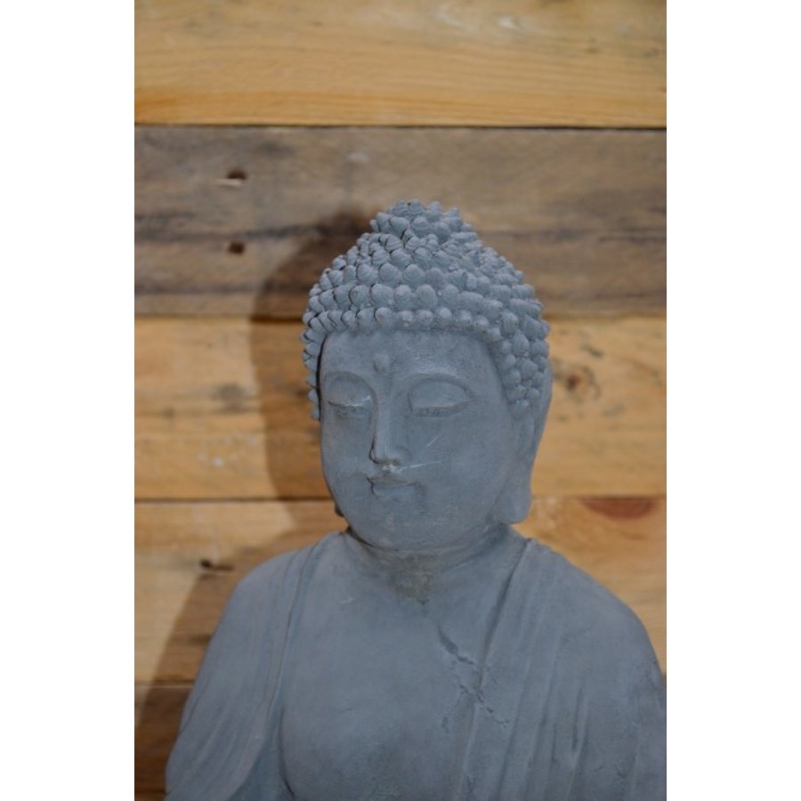 Shiva Boeddha van beton in gebed – oosterse decoratie voor huis en tuin-6