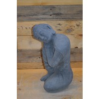 thumb-Slapende Shiva Boeddha van beton – oosterse decoratie voor huis en tuin-2