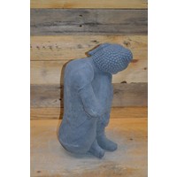 thumb-Slapende Shiva Boeddha van beton – oosterse decoratie voor huis en tuin-4