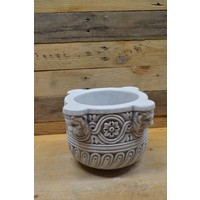 thumb-Bloempot met leeuwenkopjes van beton-1