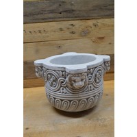 thumb-Bloempot met leeuwenkopjes van beton-2