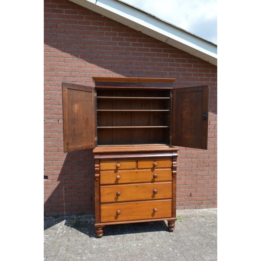 2-delige antieke eiken buffetkast-2